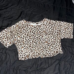 Leopard Print Short Sleeve Kids Tee
